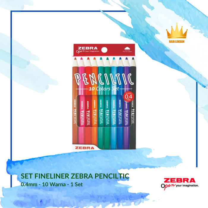 

TERBARU Pulpen/Fineliner Zebra Penciltic SET 04 MM Waterbased Ink ECER/GROSIR