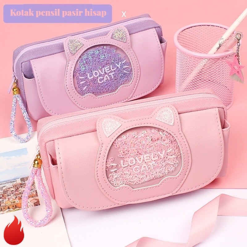 

【READY STOCK】 Multifunction Pencil Case Cute Organizer Tempat Pensil Cartoon QuickSand Animal Kotak Tempat Pensil Cute Organizer