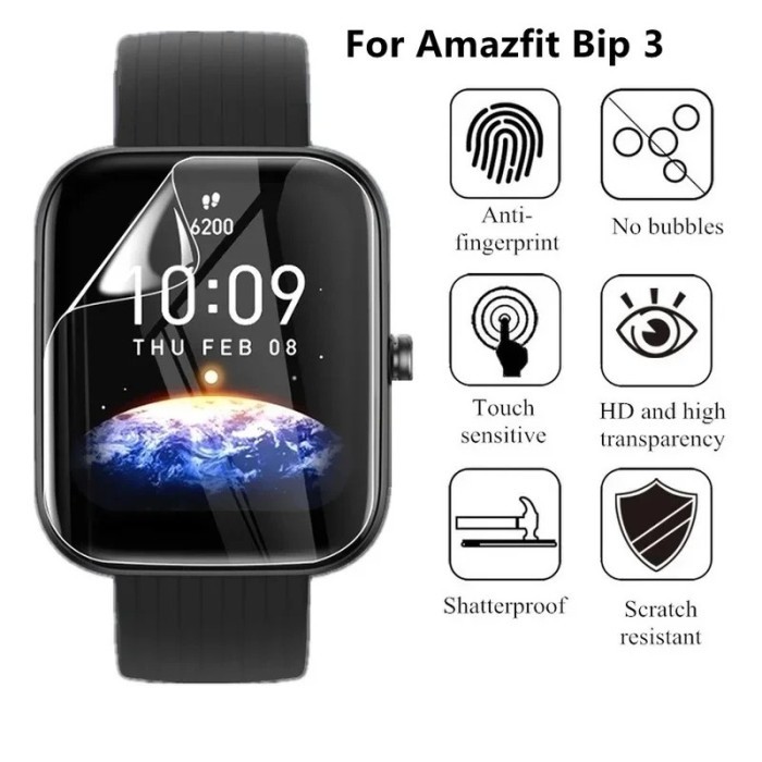 Hydrogel Amazfit Bip 3 Anti Gores Jelly Screen Protector Amazfit Bip 3
