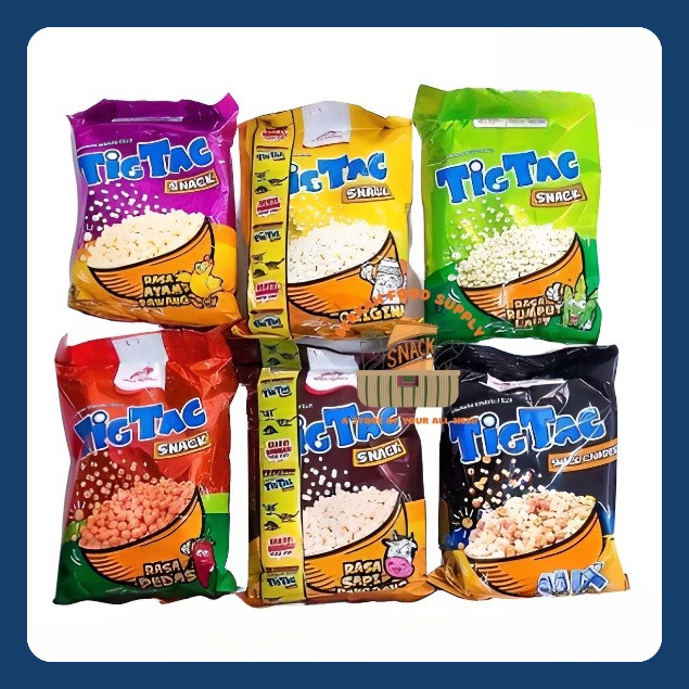 

( BERKAH ) TIC TAC Snack Pilus Renceng isi 10 x 18gr Dua Kelinci Ayam Bawang Original Rumput Laut Pedas Sapi Tik Tak