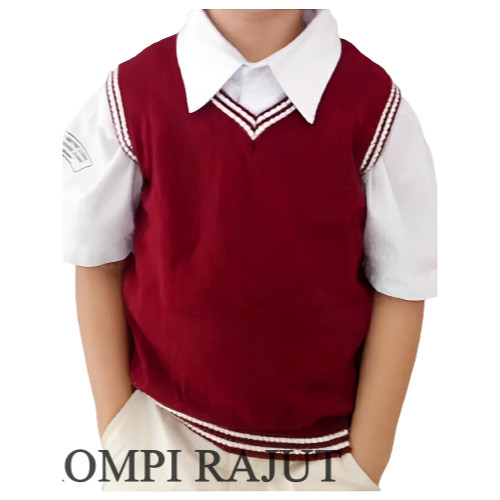 DIVA ATASAN ROMPI RAJUT ANAK LAKI-LAKI/PEREMPUAN SET ROMPI SERAGAM SEKOLAH VEST RAJUT KOREAN STYLE