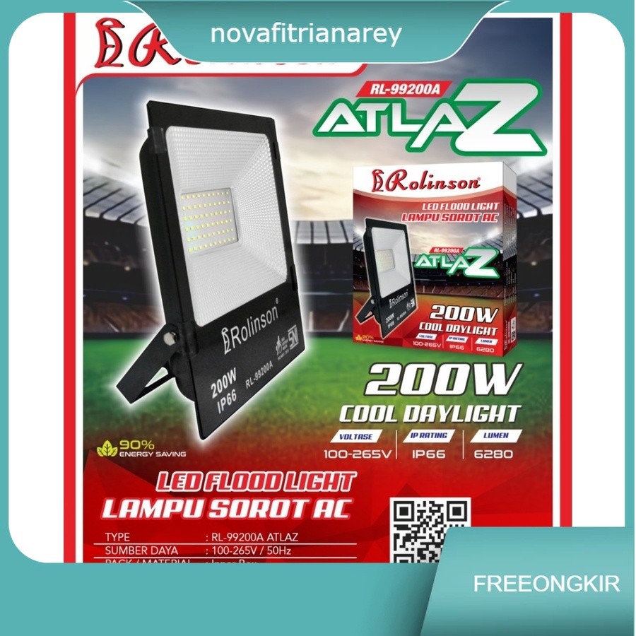 RL-99200A Lampu Sorot AC 200 Watt Rolinson atlaz IP66 Tembak flood led