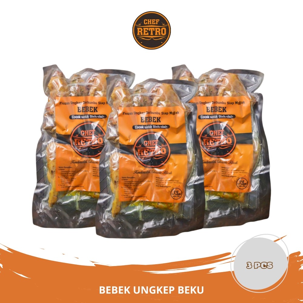 

CHEF RETRO - Bebek Ungkep Beku - 850gr (3 Pcs)