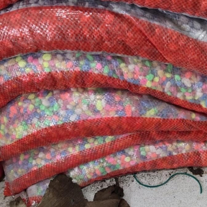 batu warna warni karungan 9 kg