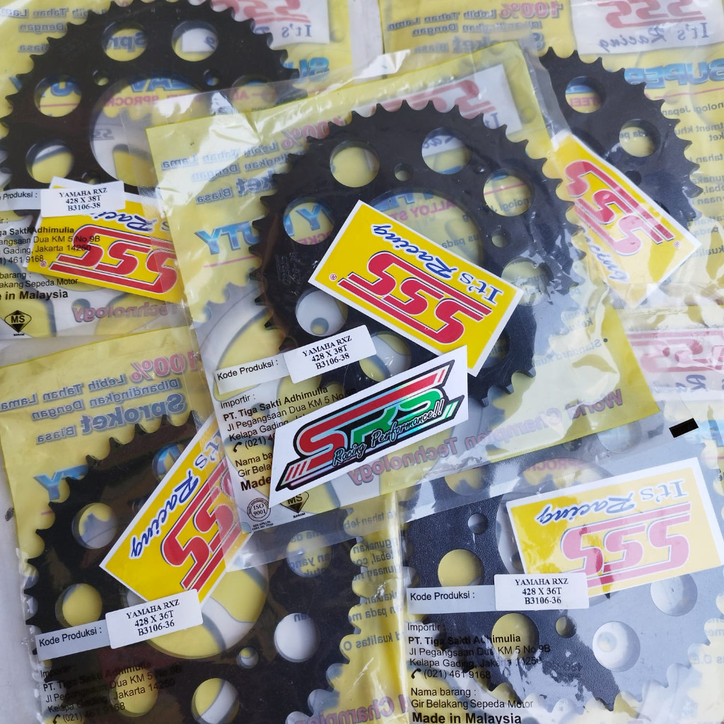 Gear gir SSS 428 jupiter z vega r mxold f1zr rxking rxz sss STEEL BLACK