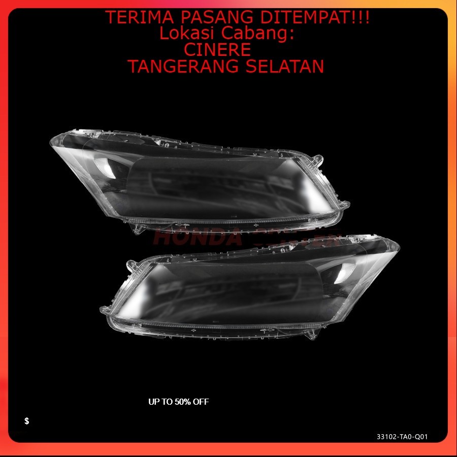 Mika kaca head lamp accord 2008 2009 2010 2011 2012 cover kaca lampu depan honda accord 2008-2012