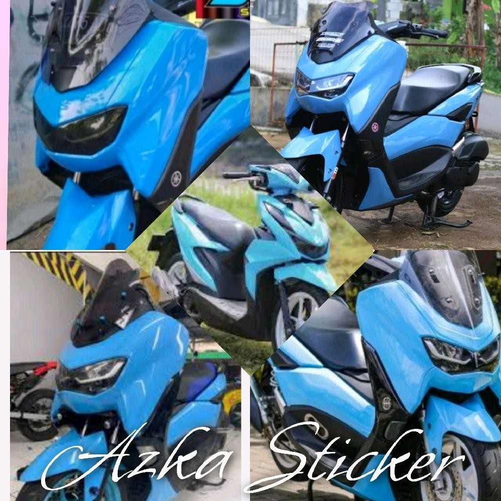 Stiker skotlet biru muda glossy sticker skotlet motor biru tua glossy biru muda doff biru muda gloss