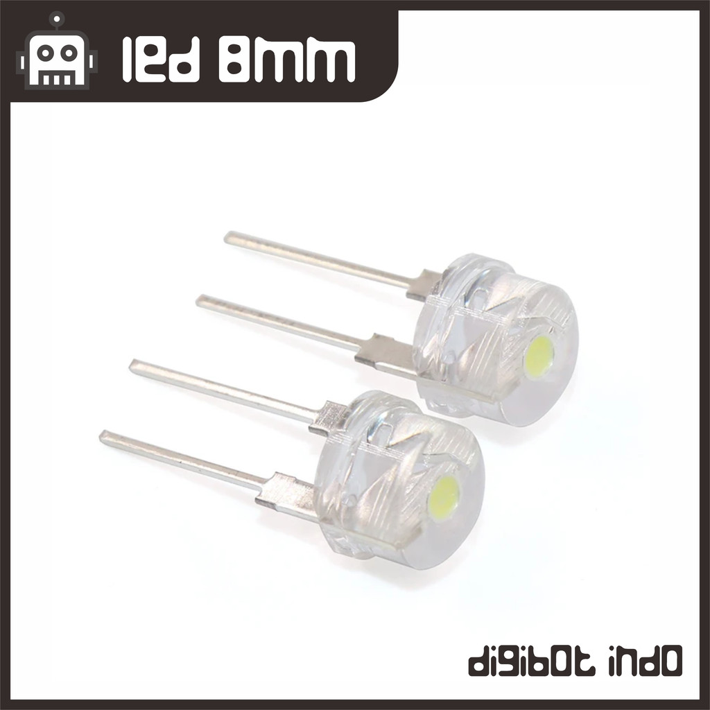 10 Pcs LED 8MM - Super Bright Strawhat