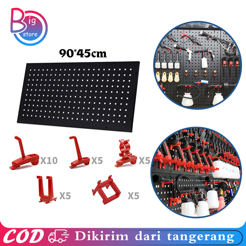 Rak Perkakas Bengkel Rak Papan Tempel Dinding Garage Workshop Storage Rack Hanging Hole Plate