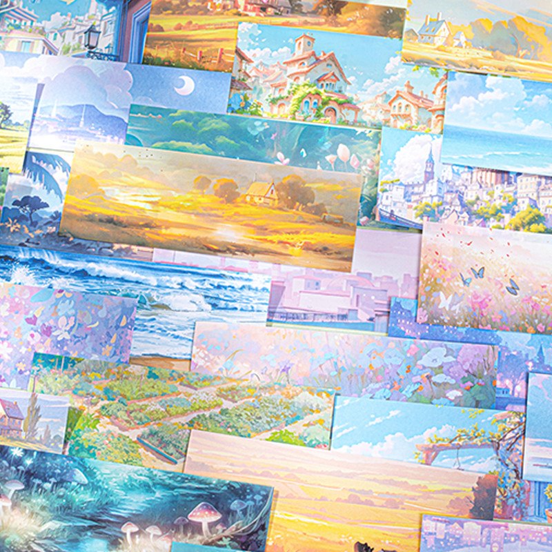 

Mr Paper, 90sheets/bag A Wonderful Day ‘A View to Remember’ series of landscape themed sticker books kawaii stickers stationery