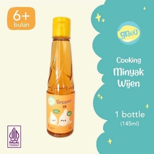 

Grouu Sesame Oil (145ml) Sesame Oil untuk Mpasi Membantu Menambah Asupan Asam Lemak