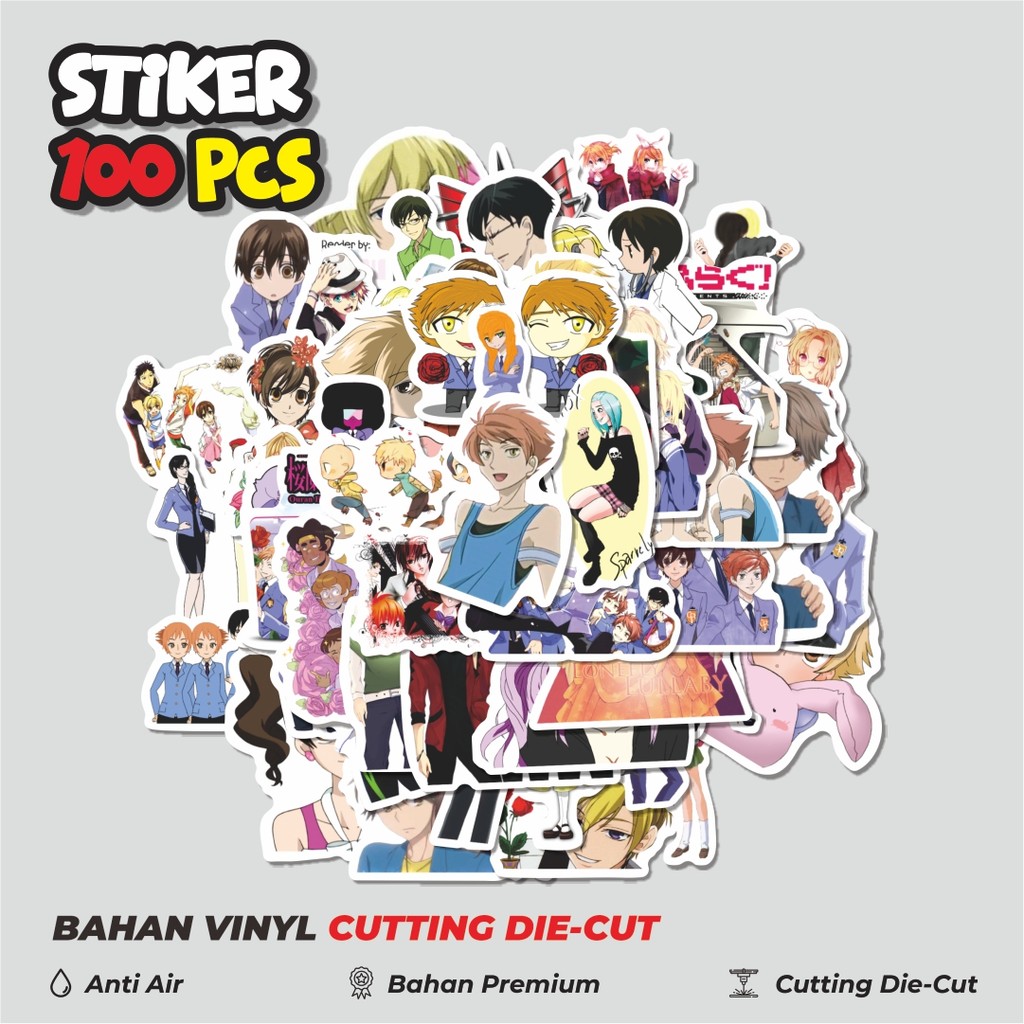

Terbaru! 50 pcs Stiker Anime Manga Ouran High School Host Club Dekorasi Lucu Kreatif untuk Notebook, Skateboard, HP