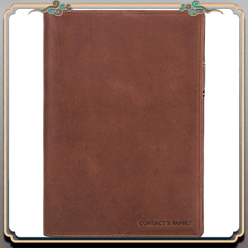 

Durable Retro Leather Book Cover Sleeve Protector With Pen Holder Business Notepad Notebook Book Case Office School Supplies