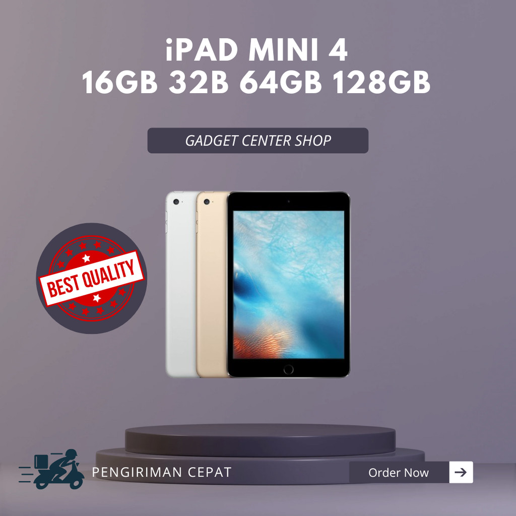 iPad Mini 4 16GB 32GB 64GB 128GB Wifi Only Second Original | GADGET CENTER