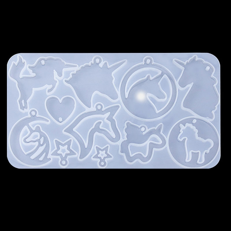 

DIY Resin Pendant Mold Unicorn Ornament Pendant Mold Epoxy Resin Casting Mold for DIY Crafts Necklace Keychain Making