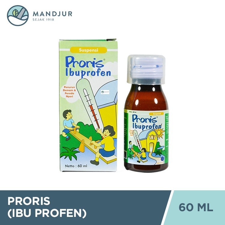 Proris (Ibuprofren) - Obat demam anak, pereda nyeri, sakit gigi