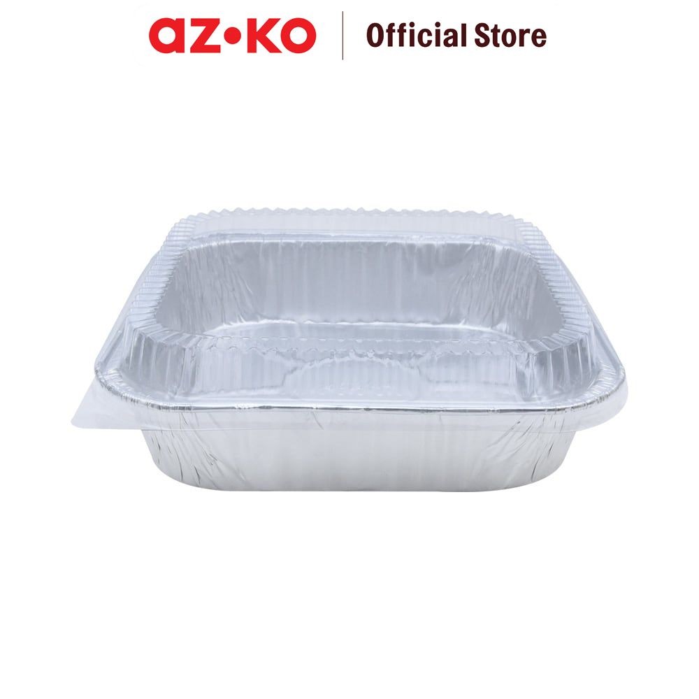 

AZKO Krischef 20.5x20.5x4.5 cm Set 5 Pcs Wadah Makanan Alumunium Foil Food Container Kotak Makan Food Grade Serbaguna Tempat Makanan Food Storage Kitchenware