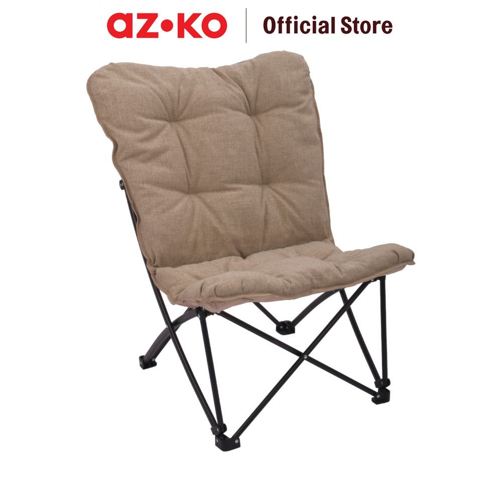 AZKO Soleil Kursi Camping Lipat Big Butterfly - Cokelat Muda Folding Chair Kursi Memancing Bangku Li