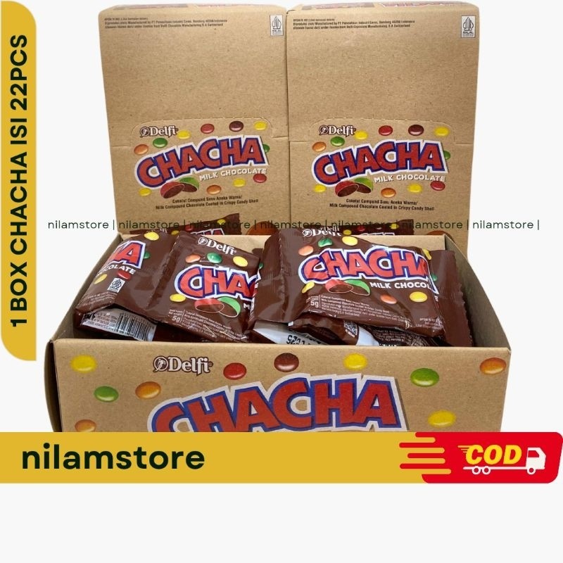 

1 Box Chacha Milk Chocolate 5g x 22 sachet - coklat chacha murah