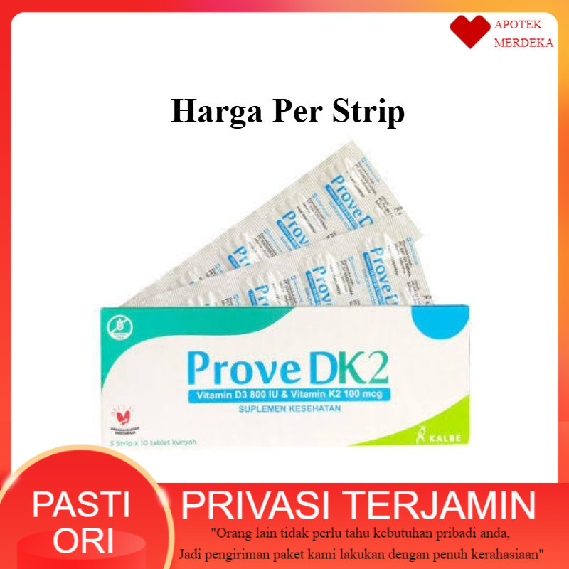 Prove DK2 Suplemen Vit. D3 800iu dan Vit. K2 100 mcg Strip