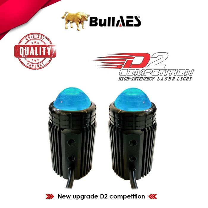 Lampu Tembak Laser D2 Pro Laser 20 Watt Laser Output merk BULLAES - ICE BLUE DEVIL, KUNING PUTIH