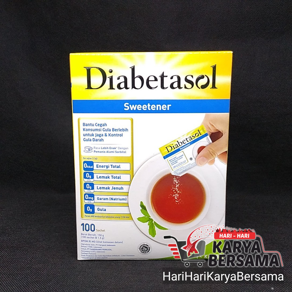 

ALTERNATIF GULA DIABETASOL SWEETENER BOX 100'S