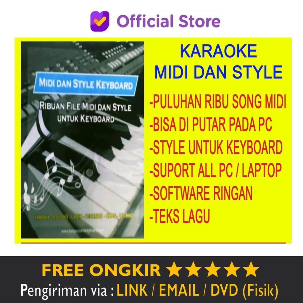 Paket 30000+ File Karaoke Midi Song Style Yamaha Casio Corg Roland Kumpulan Lagu PC Premium Pro Plus