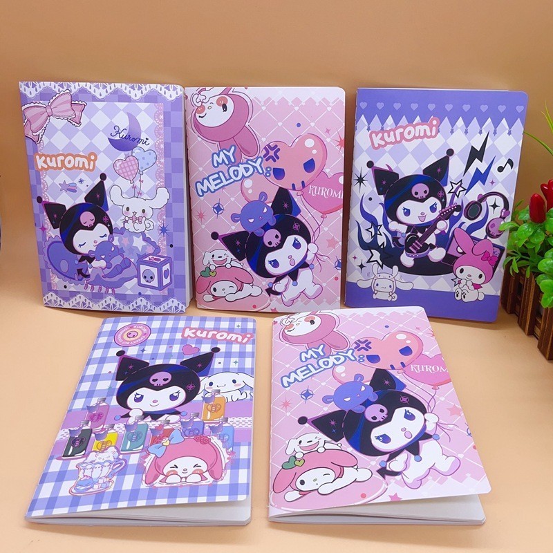 

ACEH.NBL 119342 Sanrio Notebook Anime Kuromi Cinnamoroll Office Notebook Handbook Book A5 Cartoon Student Gift