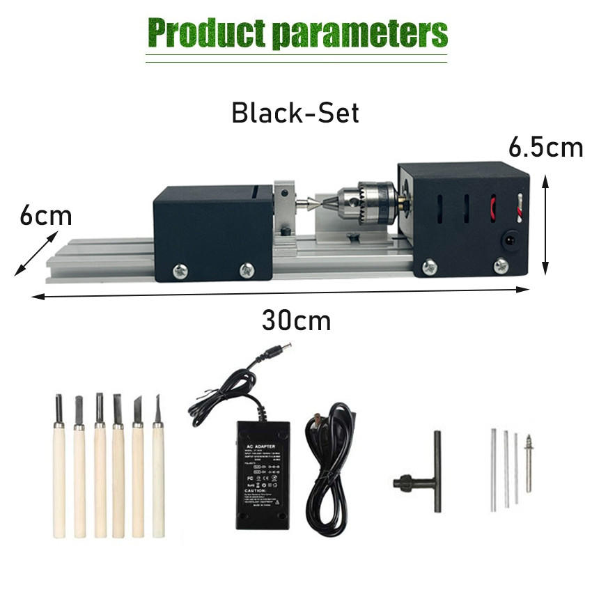 Mesin Bubut Mini Lathe Wood Metalworking / Mesin Bubut Kayu 80w Mini Lathe Bench Wood Kerajinan