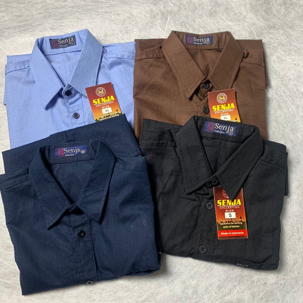 SENJA - Baju kemeja anak laki - laki import anak remaja cowok lengan pendek