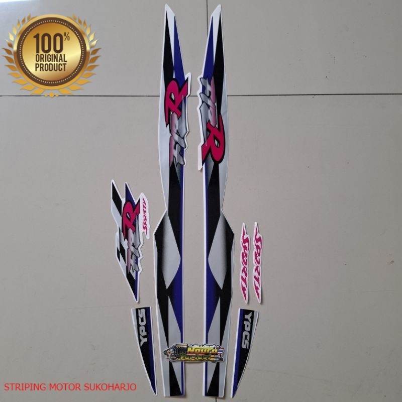 (ORI) striping yamaha fizr fiz r f1 zr 1997 1998 sporty putih  kualitas original