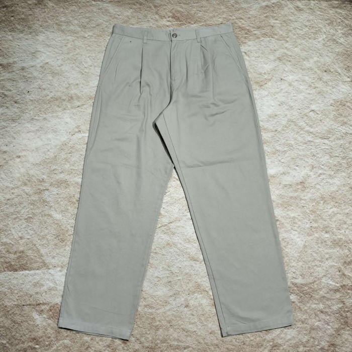 celana panjang pria MUSINSA STANDART celana chinos reguler fit cream size 36