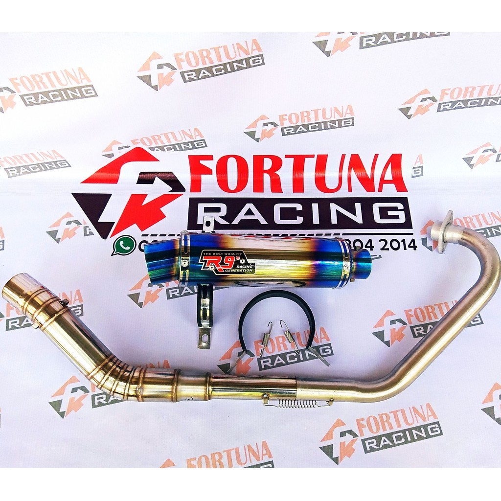 Knalpot racing R9 blue for verza CB150Verza