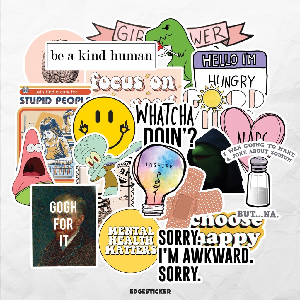 

22Pcs SIGNATURE Aesthetic Sticker Tumblr Stiker Laptop