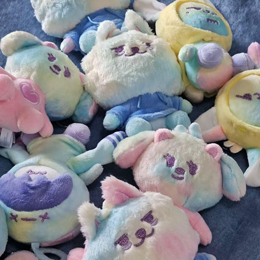Kawaii Soobin Beomgyu Colorful Plush Toy Keyring Taehyun Hueningkai Yeonjun Stuffed Doll Keychains B