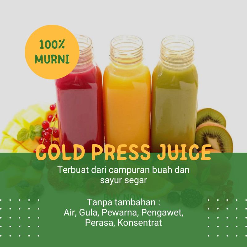 

Cold Pressed Juice Detox Juice Jus Murni 250 ml