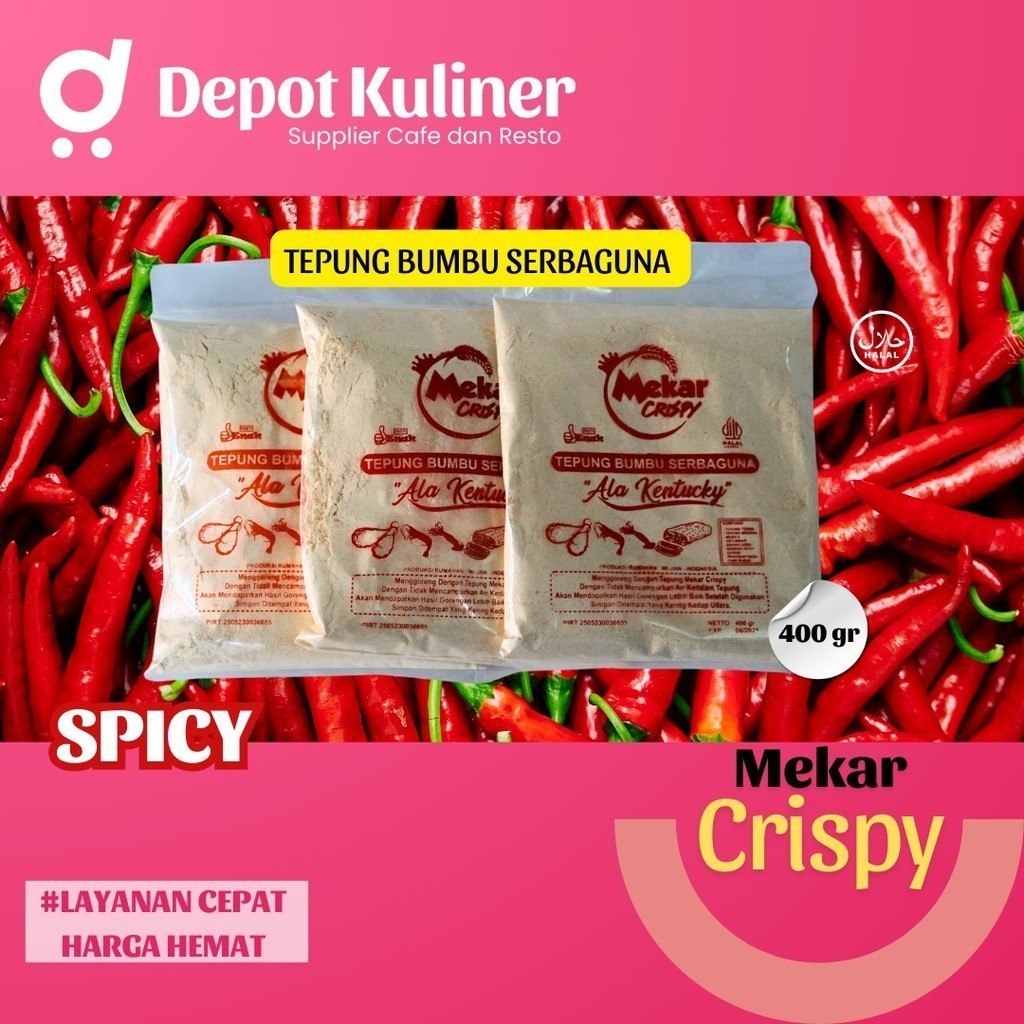 

TERLARIS, Jual Tepung Bumbu Fried Chicken Merk Mekar 500 Gr