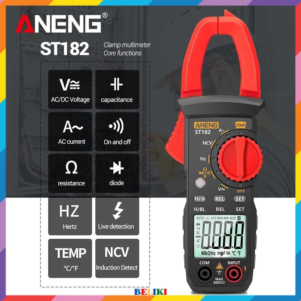 ANENG Digital Multimeter Voltage Tester Clamp Meter Auto Shutdown - ST182
