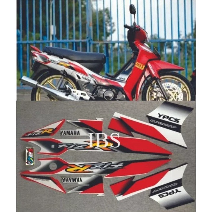 STIKER STRIPING FIZ R FIZR MERAH PUTIH 2001 SPORTY Stiker