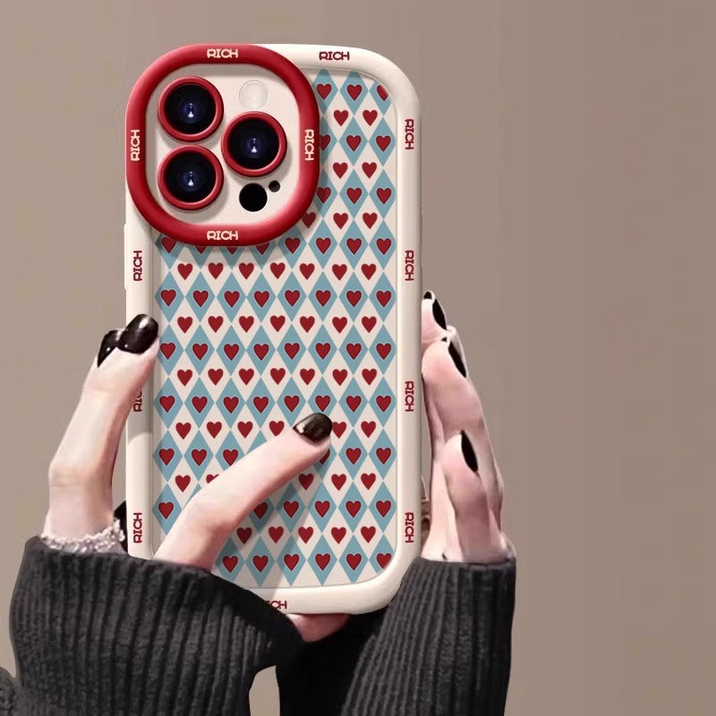 Kotak-kotak Cinta Cinta Gadis Gadis Kreatif Baru Pasangan Kreatif Puff Niche Fashion Cangkang Lembut