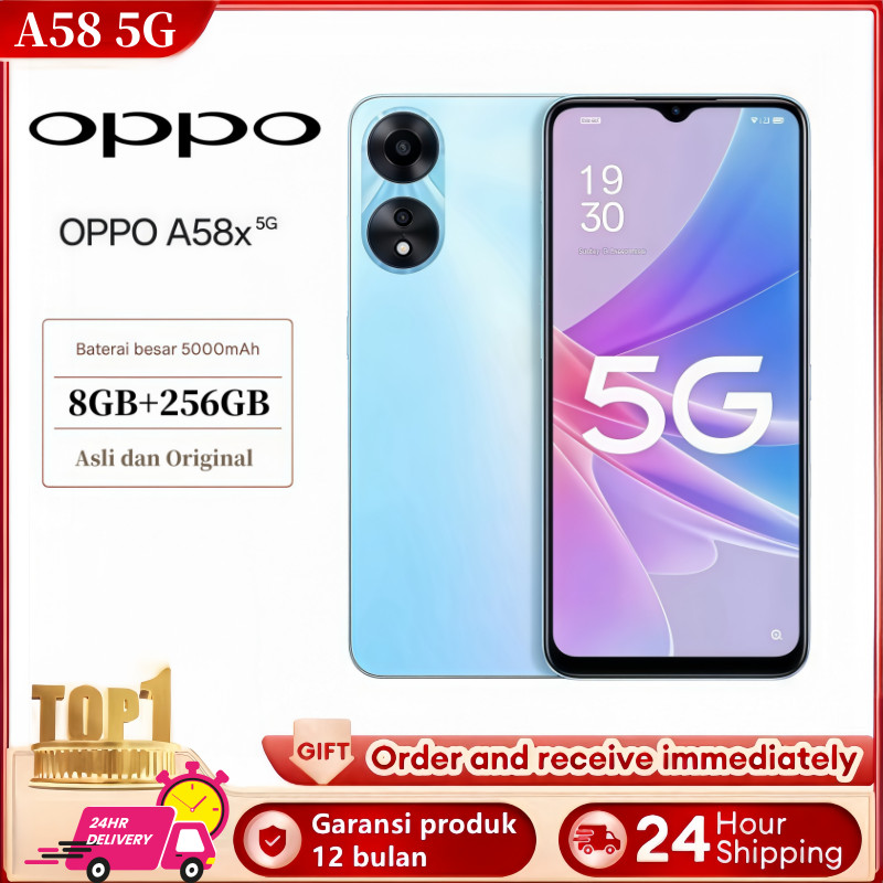 OPPO A58 5G RAM 8/128GB 8GB/256GB SUDAH NFC GARANSI 1 TAHUN（Beli luar negeri  Baru dan Original）