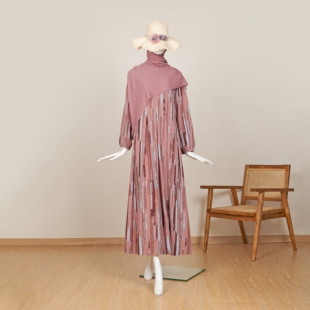 Le Khari Lanny Gamis Crinkle Gamis Busui Gamis Homedress Size S - XL