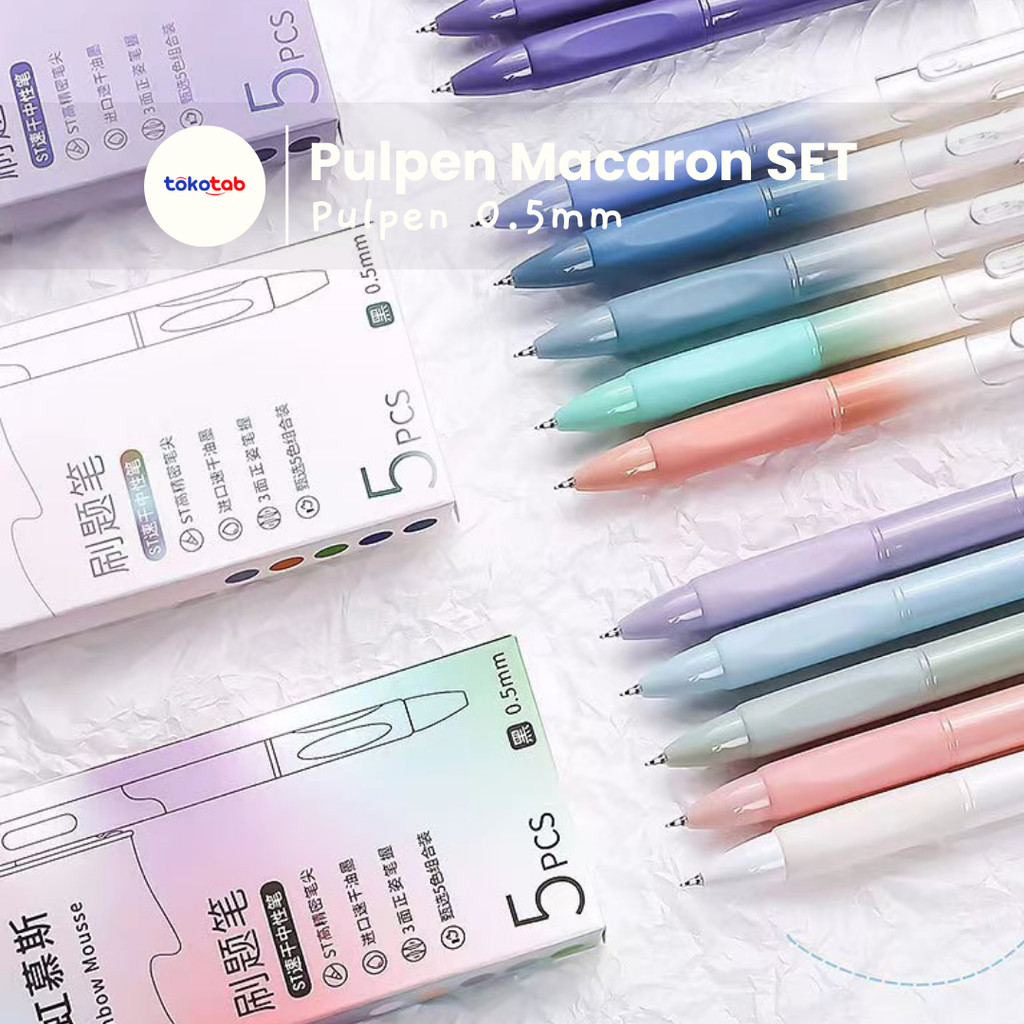 

Tokotab - Pulpen Macaron Morandi Color 0.5mm Pena Pen Macaron Color Brush Pen SET dan PCS