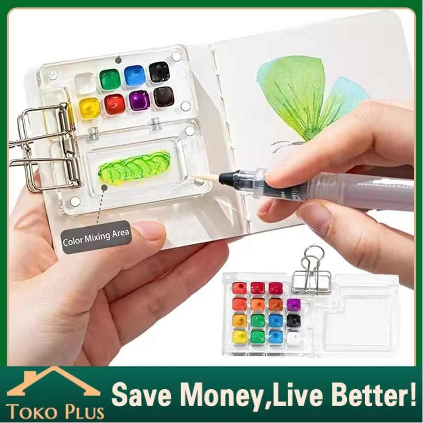 

Rad Mini Palette Watercolor Lukis Akrilik 15/8 Hole Palete Watercolor Akrilik Mini Palet Lukis