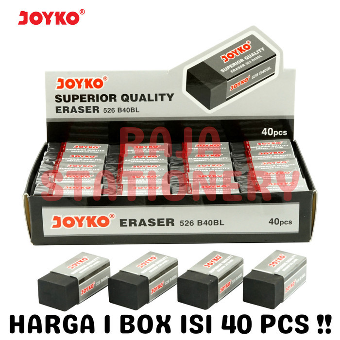 

TERMURAH JOYKO ERASER PENGHAPUS JOYKO KECIL PUTIH HITAM B40P B40BL [40PCS] - Hitam