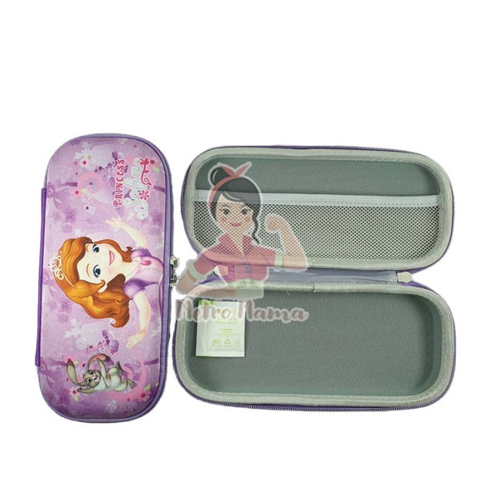 

TERBARU Kotak Tempat Pensil Anak Perempuan Princess Putri Sekolah PAUD TK SD - Sofia Purple