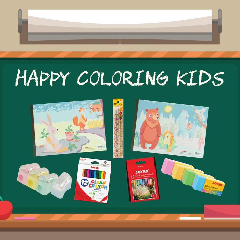 

PAKET HEMAT Joyko Happy Coloring Kids