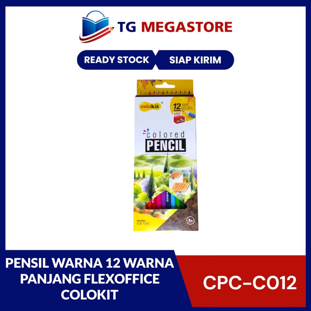 

Pensil Warna Flexoffice Colokit 12 Warna Panjang CPC-C012