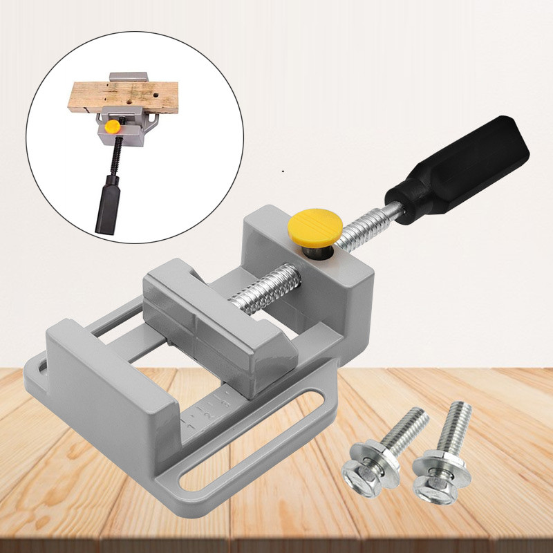 Drill Press Vise Mini Aluminum Flat Clamp Table Bench Vise Fixing Tools Flat Bench Vise Mini Flat Cl