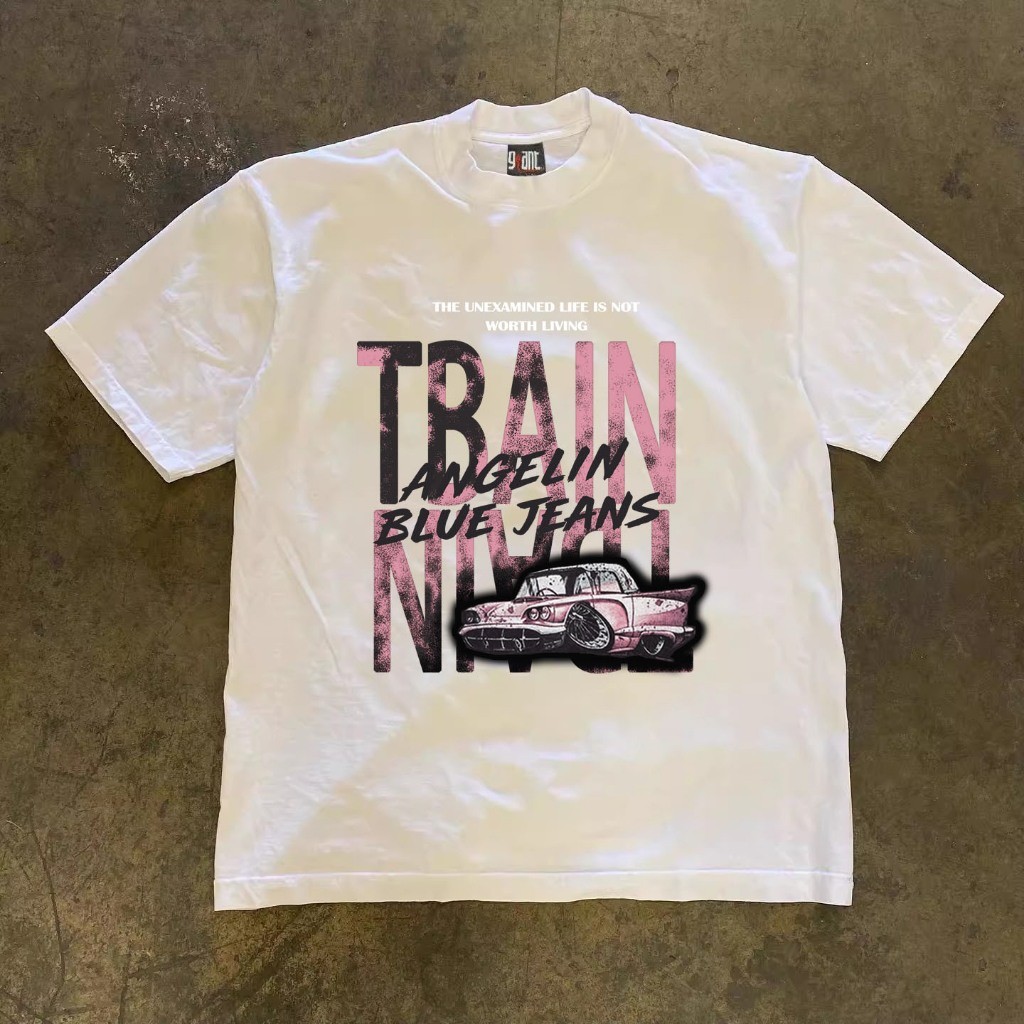 Kaos Tshirt Street Style  Oversize retro car Pria Wanita Unisex Cotton Combed 24s